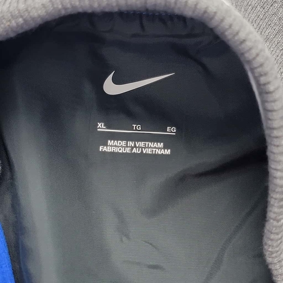 Nike Letterman Football Bomber Jacket Blue Gray DJ5971-493 Men’s Size XL New - Picture 9 of 9